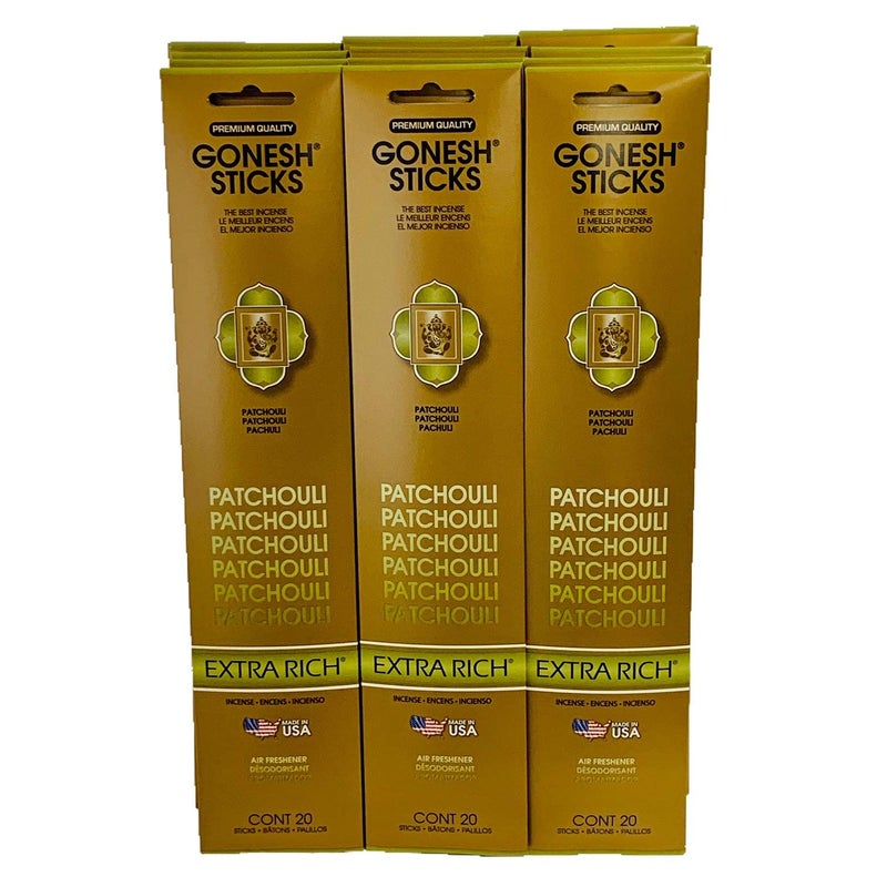 GONESH Incense Sticks Patchouli Lot of 12 - Image 1