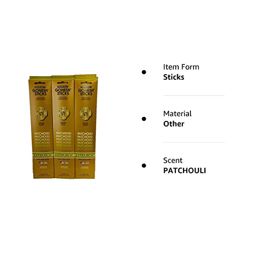GONESH Incense Sticks Patchouli Lot of 12 - Image 4