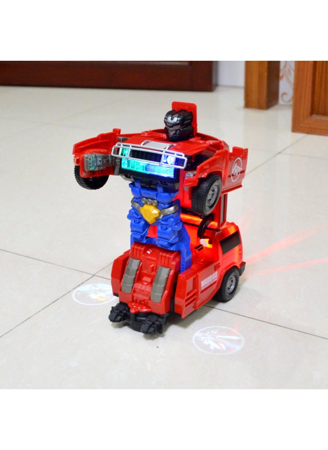 Generic Children's Transformation Robot Electric Toy Tank Car Armored Vehicle Luminous Music Boy -Year-Old Transformation Tank-Color:Walking Transformation + Special Warfare Aircraft - + Non-rechargeable Version  - Image 5