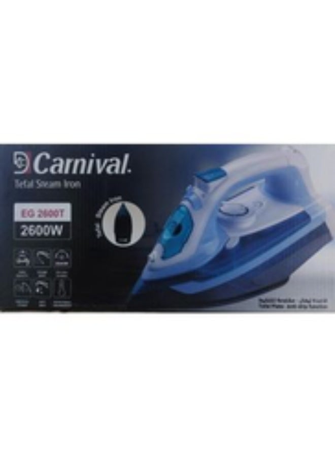 Carnival EG 2600T Steam Iron 2600W-Blue - Image 3