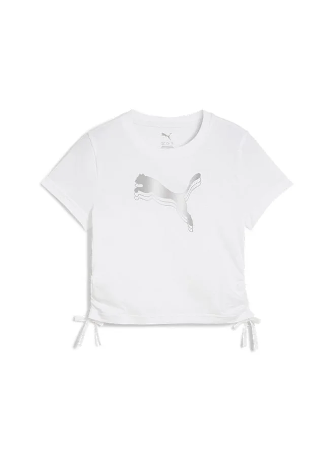 بوما Youth Metallic Knotted T-Shirt