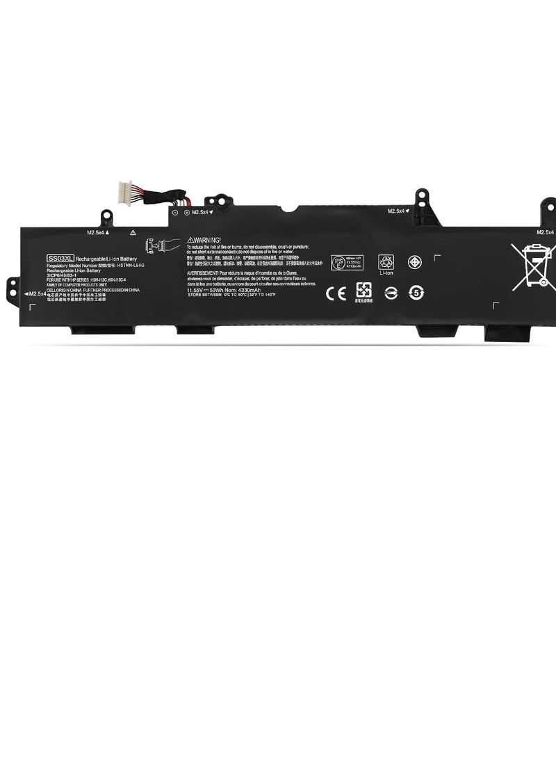 Generic 50WH SS03XL Battery for HP EliteBook 730 735 740 745 830 840 846 G5, EliteBook 735 745 830 840 846 G6, MT44 MT45 Mobile Thin Client ZBOOK 14U G5 G6 HSTNN-LB8 G HSTNN-IB8C HSN-I12C HSN-I13C-4  - Image 1