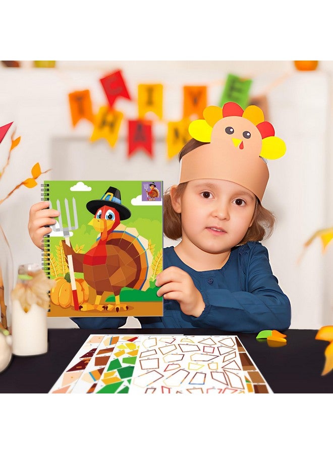 TBEEJ 2PCS Thanksgiving Day Crafts for Kids Ages 4-8 Sticker Paint Books Gift Party Create 20 Pictures（Sticker Sheets are Separate） - Image 2