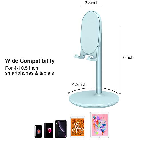 Bright Stone Phone Stand for Desk, Adjustable Cell Phone Holder for Desk, Compatible with 4"-12.9" Phones/Tablet/iPhone/iPad/Switch (Blue) - Image 4
