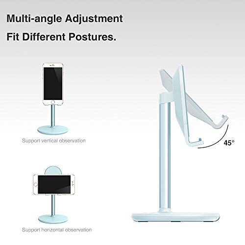 Bright Stone Phone Stand for Desk, Adjustable Cell Phone Holder for Desk, Compatible with 4"-12.9" Phones/Tablet/iPhone/iPad/Switch (Blue) - Image 5