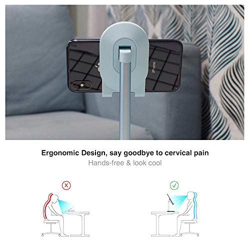 Bright Stone Phone Stand for Desk, Adjustable Cell Phone Holder for Desk, Compatible with 4"-12.9" Phones/Tablet/iPhone/iPad/Switch (Blue) - Image 3