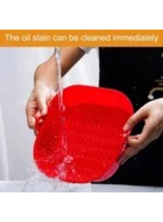 Silicone Air Fryer Liner – Large 21.3cm Reusable Non-Stick Square Silicone Basket Insert, Heat-Resistant & Easy to Clean, Fits 3.6–6.8L Air Fryers –2pcs Multicolor - Image 3