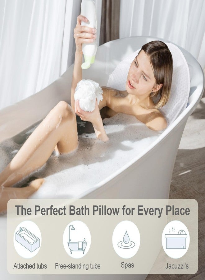 Aiseely Luxury Spa Bath Pillow, Thick Full Body Cushion with Laundry Bag, Non-Slip Memory Foam for Head, Neck, Back Support, Ideal Women's Soaking Tub Gift - Image 2