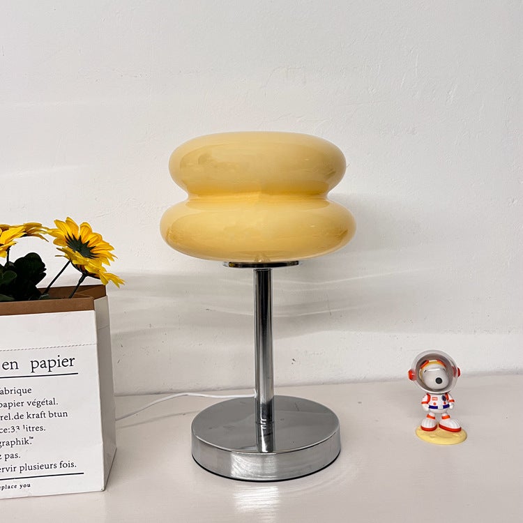 Thick-Soled Bedside Table Lamp For Bedroom And Living Room, Atmosphere Egg Tart Glass Lamp, Bauhaus Lamp, Night Light, Creative Decoration - Image 4