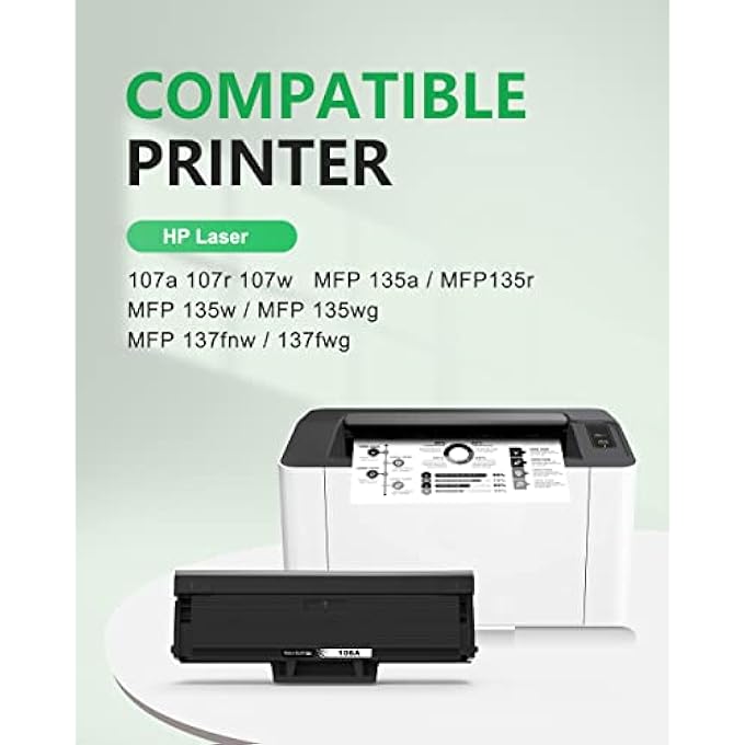106A W1106A TONER COMPATIBLE WITH HP 106A W1106A TONER CARTRIDGE FOR HP LASER 107A 107R 107W HP LASER MFP 135A 135R 135W 135WG 137FNW 137FNG WITH CHIP (BLACK, 1-PACK) - Image 3
