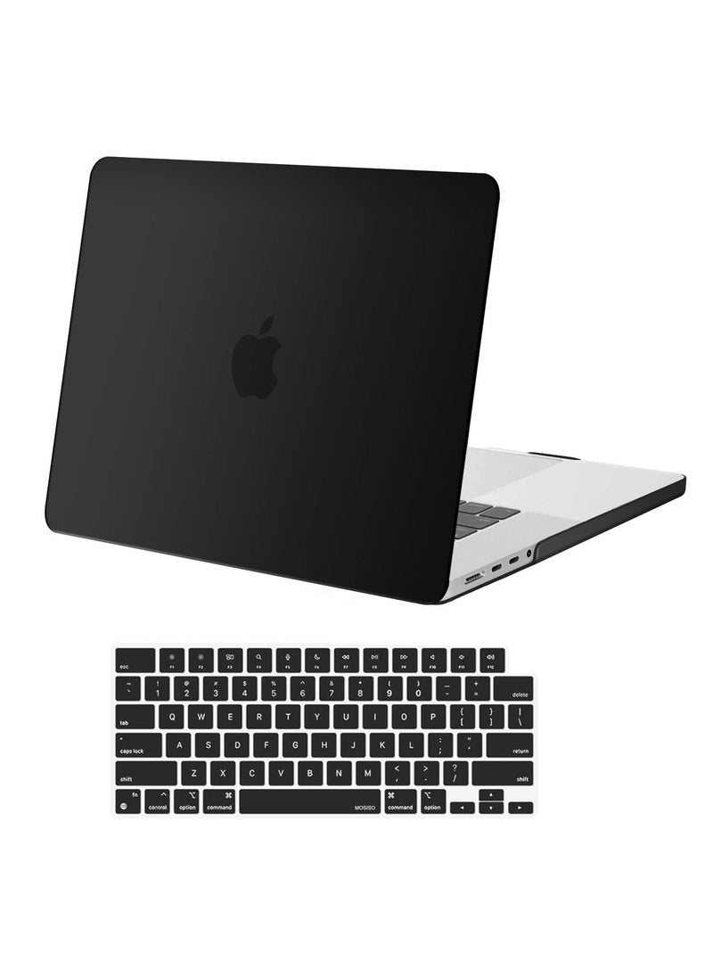 Generic 2 in 1 Hard Shell Case & Keyboard Cover for M4/M3/M2 Chip Macbook Air 13.6 inch with Touch ID(Model A3240 A3113 A2681),Black  - Image 1