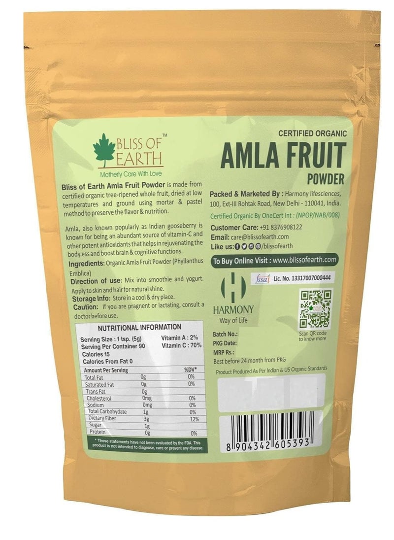 BLISS OF EARTH 100% Pure Natural AMLA Powder 453GM Indian Gooseberry Great For Hair Conditioning and Hair Coloring Mixture Natural Vitamin C and Antioxidants Pack of 3  - Image 4