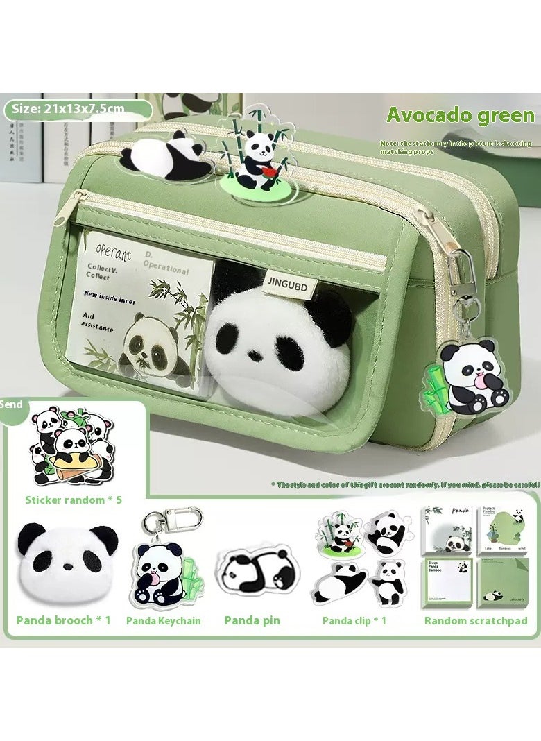 Panda multi-layer Pencil Case  set, Large Capacity Pencil Pouch, Cute and Aesthetic Panda Stationery Supplies, Zipper Pouch for Pens - pzsku/ZB610F178726F847DAEC7Z/45/_/1740725229/f164e97f-86cb-44ed-a200-2472662445c0