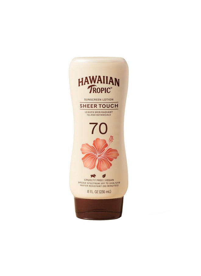 Hawaiian Tropic Hawaiian Tropic Sheer Touch Ultra Radiance Lotion Sunscreen SPF 70, 8oz | Hawaiian Tropic Sunscreen SPF 70, Sunblock, Broad Spectrum Sunscreen, Oxybenzone Free Sunscreen, Body Sunscreen, 8oz  - Image 1