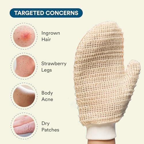 Bloom by Boldcare Bloom by Bold Care Exfoliating Bath Glove (3 gloves) | Exfoliating Gloves to Reduce Ingrown Hair & Strawberry Legs | 100% Ramie Fabric | Gently Removes Dead Skin Cells | For Sensitive Skin - Image 3