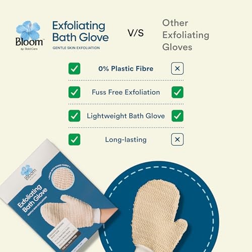Bloom by Boldcare Bloom by Bold Care Exfoliating Bath Glove (3 gloves) | Exfoliating Gloves to Reduce Ingrown Hair & Strawberry Legs | 100% Ramie Fabric | Gently Removes Dead Skin Cells | For Sensitive Skin - Image 5