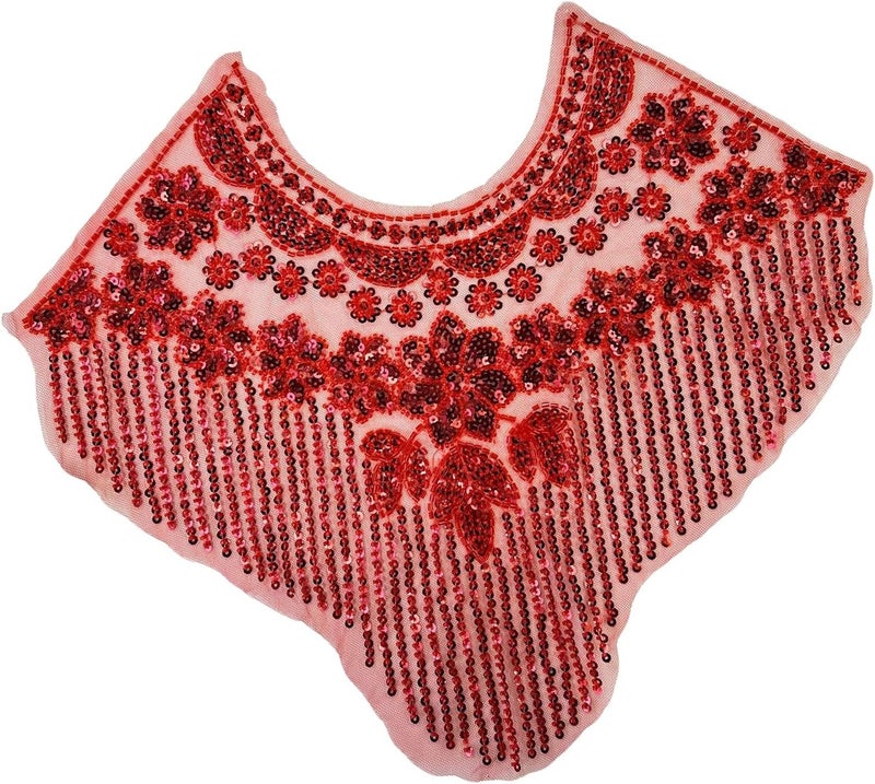 Embroidery and Beads Patches Using Polyester Thread for Garment Repair Customes Patches - Image 1