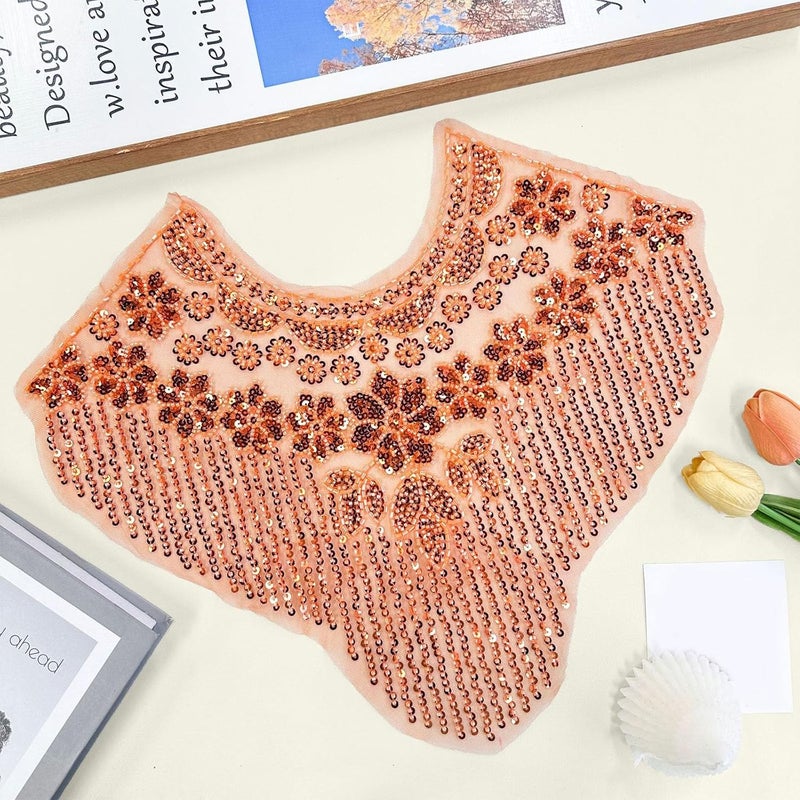 Embroidery and Beads Patches Using Polyester Thread for Garment Repair Customes Patches - Image 5