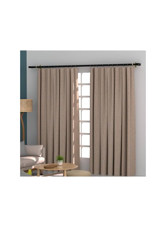 erorex 2 Pcs Double Curtain Rod Brackets, Durable Metal Curtain Rod Holders, Heavy Duty Curtain Rod Holder Wall Mounted Rod Holder, Unlimited Installation Angle for Living Room Bedroom Curtain Rods  - Image 4