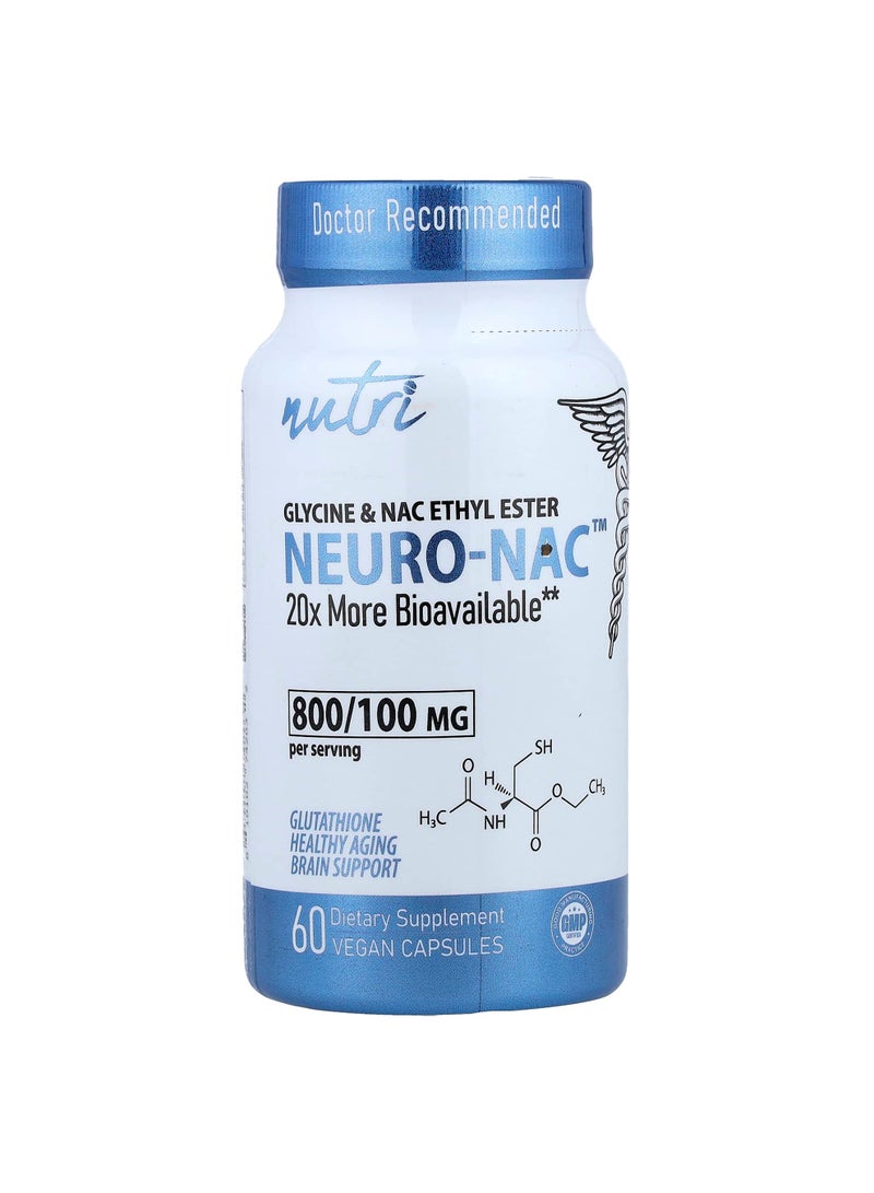 Nutri, NEURO-NAC™, Glycine & NAC Ethyl Ester, 60 Vegan Capsules