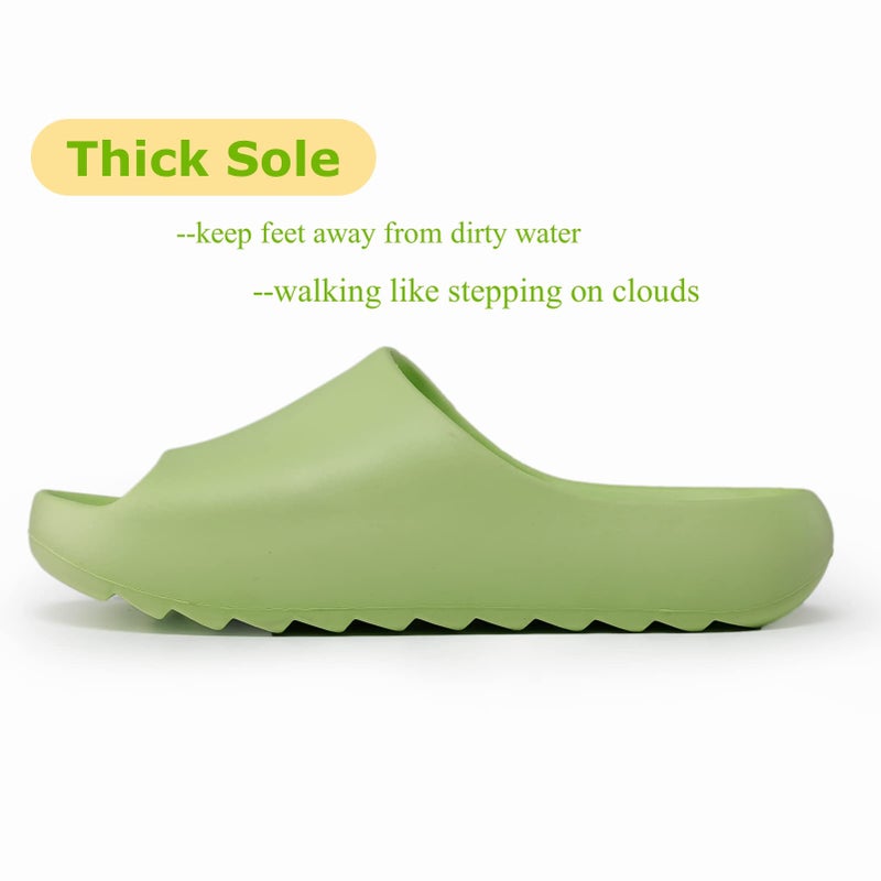 Cushioned Non-Slip Waterproof EVA Slides for Women Men and Kids, Soft Thick Sole Shower Sandals - Image 2