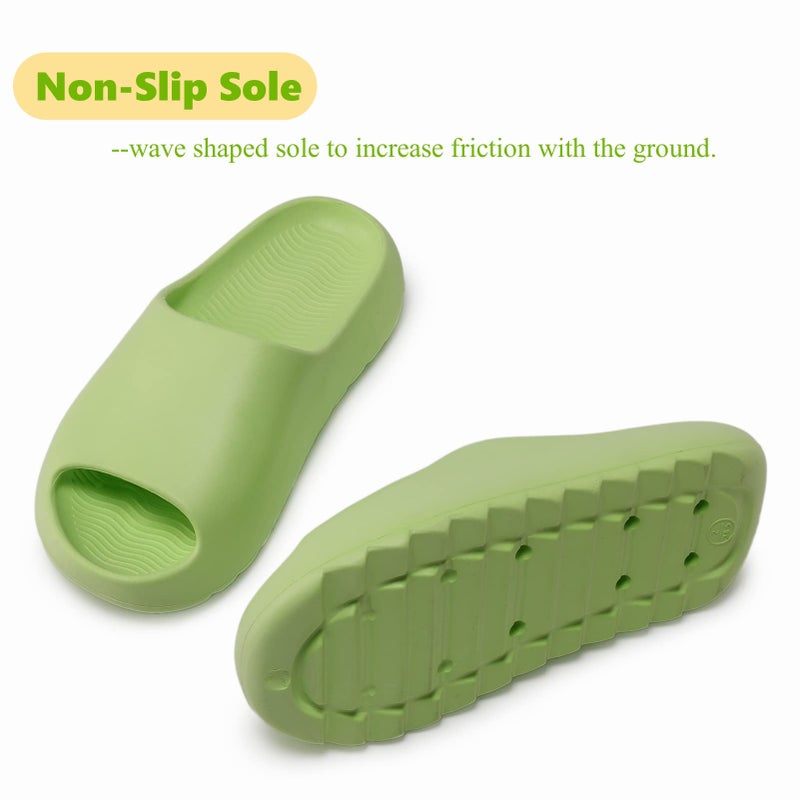 Cushioned Non-Slip Waterproof EVA Slides for Women Men and Kids, Soft Thick Sole Shower Sandals - Image 4