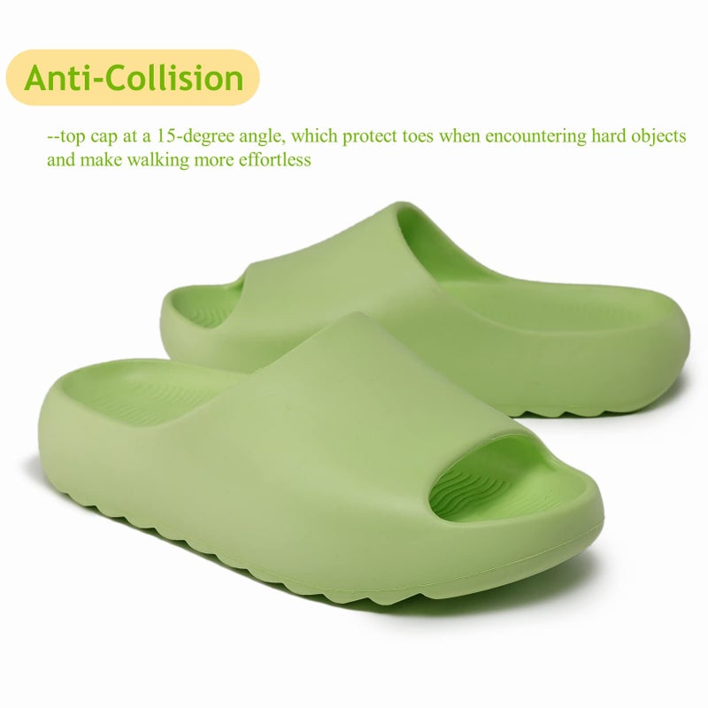 Cushioned Non-Slip Waterproof EVA Slides for Women Men and Kids, Soft Thick Sole Shower Sandals - Image 3