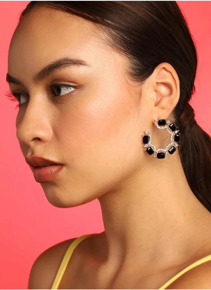 SOHI Stone Stud Earrings