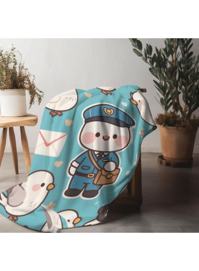 عام بطانية رقيقة من الفانيلا الكرتونية للأطفال والرضع (دافئة ومريحة، ومناسبة للنوم والألعاب) 70 سم * 100 سم - Image 4