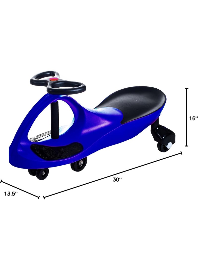 سيارة هزازة - لعبة ركوب للاطفال بعمر 3 سنوات فما فوق - العاب ركوب للاطفال بدون بطاريات او تروس او دواسات، فقط قم بلف وتذبذب وانطلق من هابي كيدو(ازرق) - Image 4