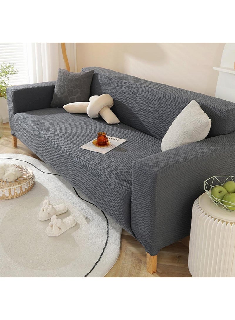 Y&D Stretch Chair Sofa Slipcover Non Slip Soft Couch Sofa Cover, Washable Furniture Protector with Non Slip Foam and Elastic Bottom for Kids, Pets Single seat - Image 1