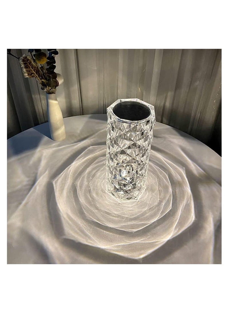 Raxoom RGB Crystal Table Lamp with Remote,16 Colors &4 Modes Rose Diamond Home Decor Touch Control Crystal Lamp,USB Bedside Lamp for Bedroom Living Room - Image 5