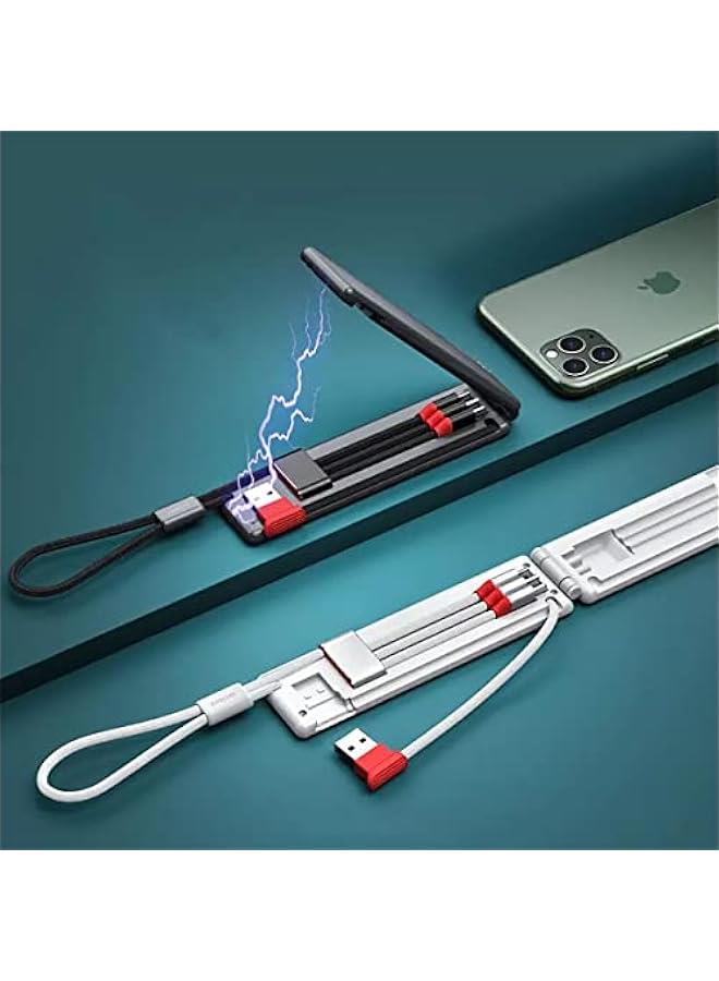 BWSJ 3 in 1 USB Charging Cable, Portable Fast Charging Cable, Magnetic Nylon Braided Charging Cable, atible with   Type c Grey - Image 3