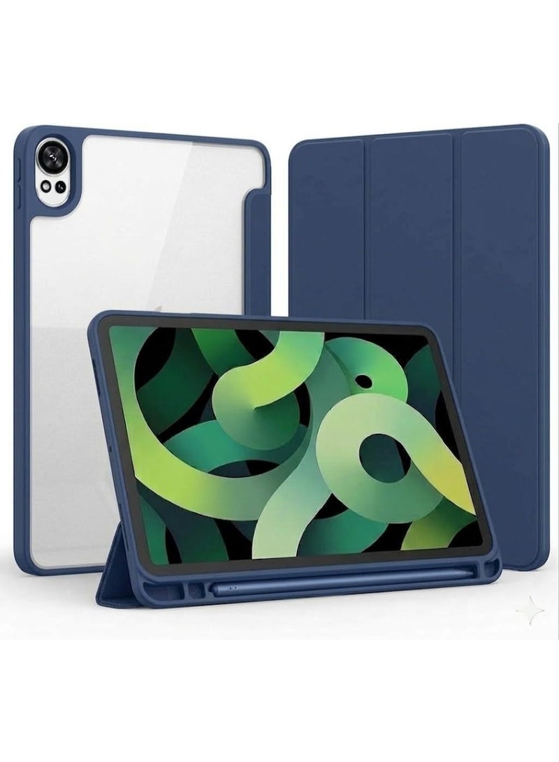 Case for Huawei MatePad Air 12 inch 2024 2025/MatePad 12X 2024  2025 with Pencil Holder, Soft TPU Back Cover, Trifold Stand, Smart Cover, Auto Wake/Sleep (blue - Image 1