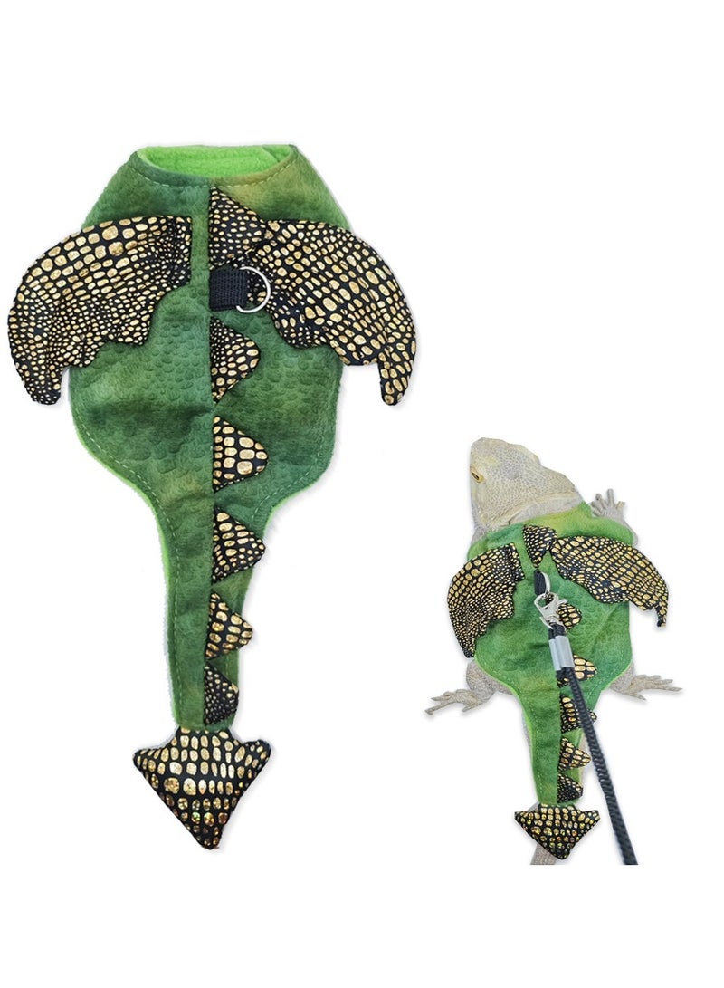 general Outdoor climbing pet harness for chameleons squirrels and dinosaur costumes lizard leash fits small to medium-sized climbing pets - Image 1