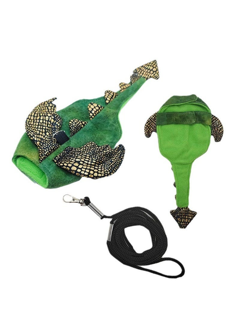general Outdoor climbing pet harness for chameleons squirrels and dinosaur costumes lizard leash fits small to medium-sized climbing pets - Image 3
