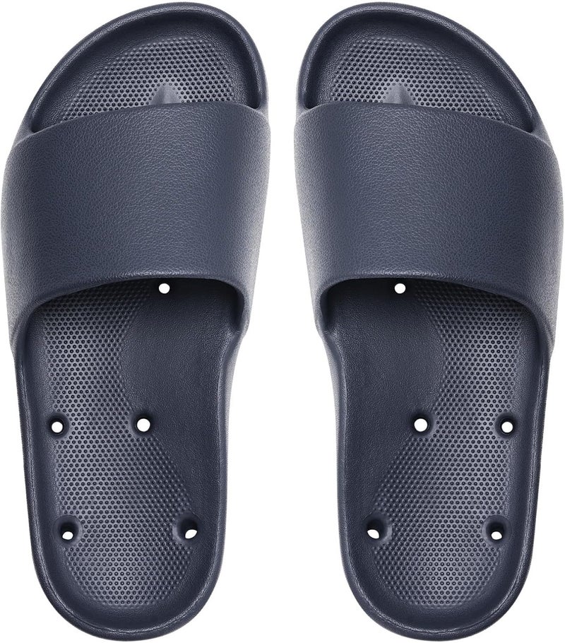 GETOEU Arch Support Shower Shoes for Women and Men Quick Drying with Drain Holes Slide Sandals Soft Cushioned Anti-Slip Pool Slides Comfort Bathroom Shower Slippers - Image 1