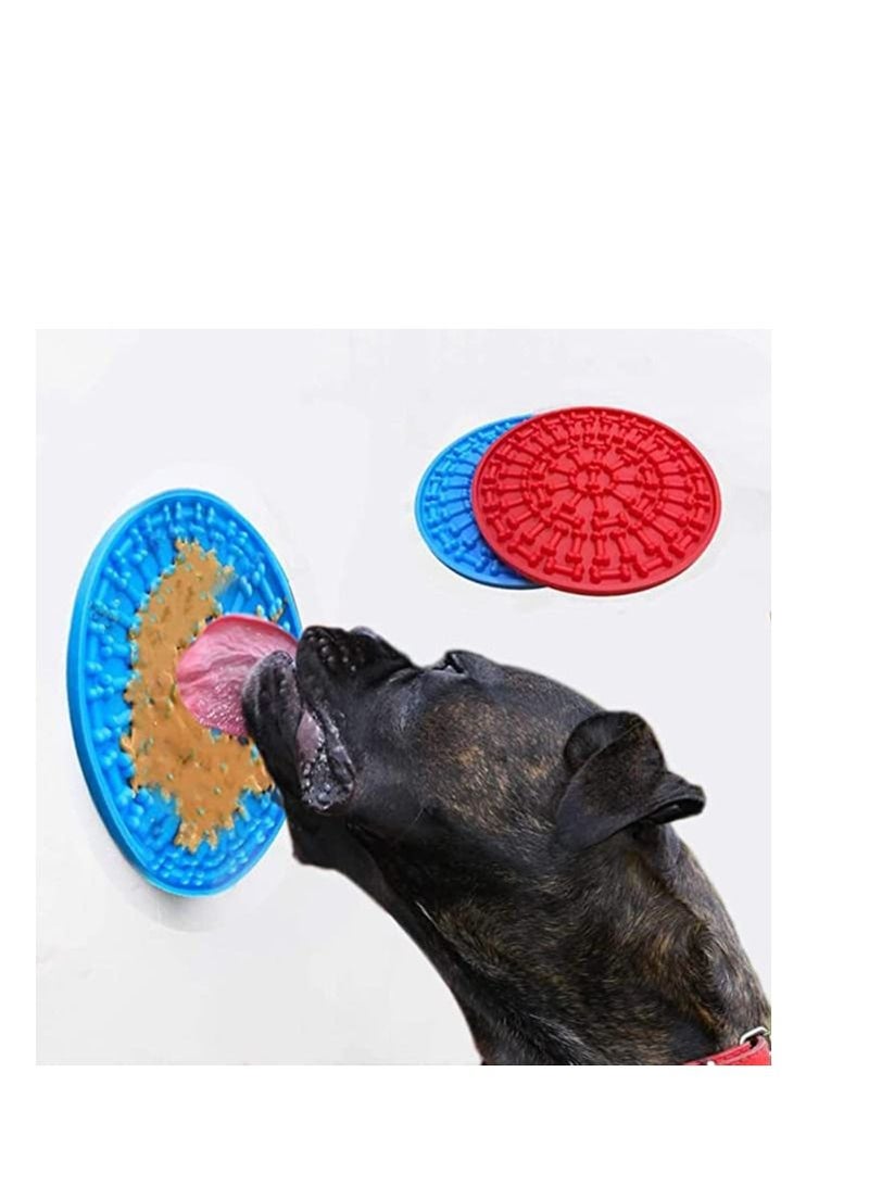 Dog Shower pad, Slow Feeder,Dog Peanut Butter Lick Pad Dog Mat Suctions to Wall for Grooming - Image 2