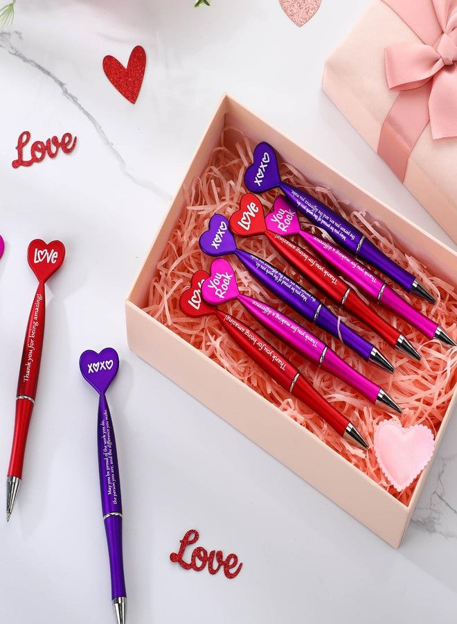 Jetec 36 Pcs Valentine's Day Heart Shaped Pens Bulk Love Heart Ballpoint Pens Inspirational Thank You Pen Appreciation Gifts for Employee Coworker, 3 Styles - Image 5