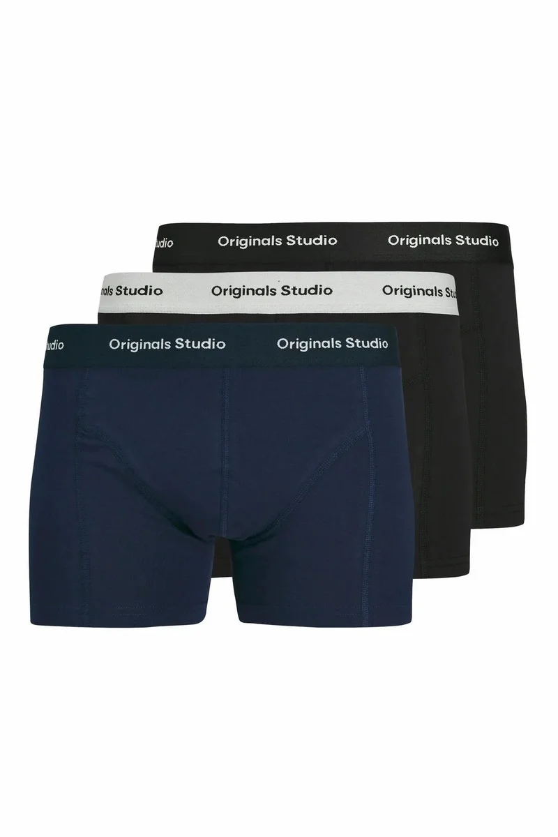 جاك اند جونز 3 Pack of Logo Band Trunks