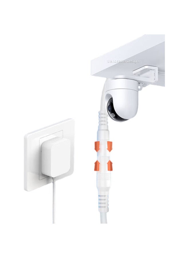 Trendsetter Compatible Power Extension Cable For Xiaomi Outdoor Camera, Suitable For Cw500/Cw300/Cw400/Cw700S Surveillance Cameras, Dc5521 Power Cord, Extended 10 Meters - Image 3