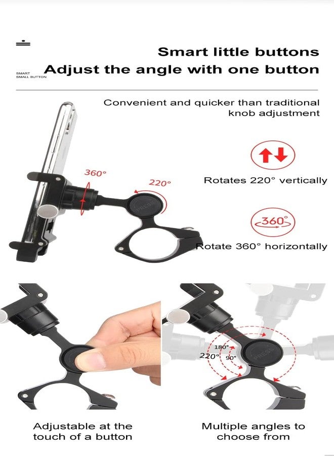 GUB PLUS20 Extended Claws Bicycle Motorcycle Phone Holder One Key Adjust Aluminum Bike Handlebar Mount Waterproof Phone Case Mobile Phone Mount - Image 3