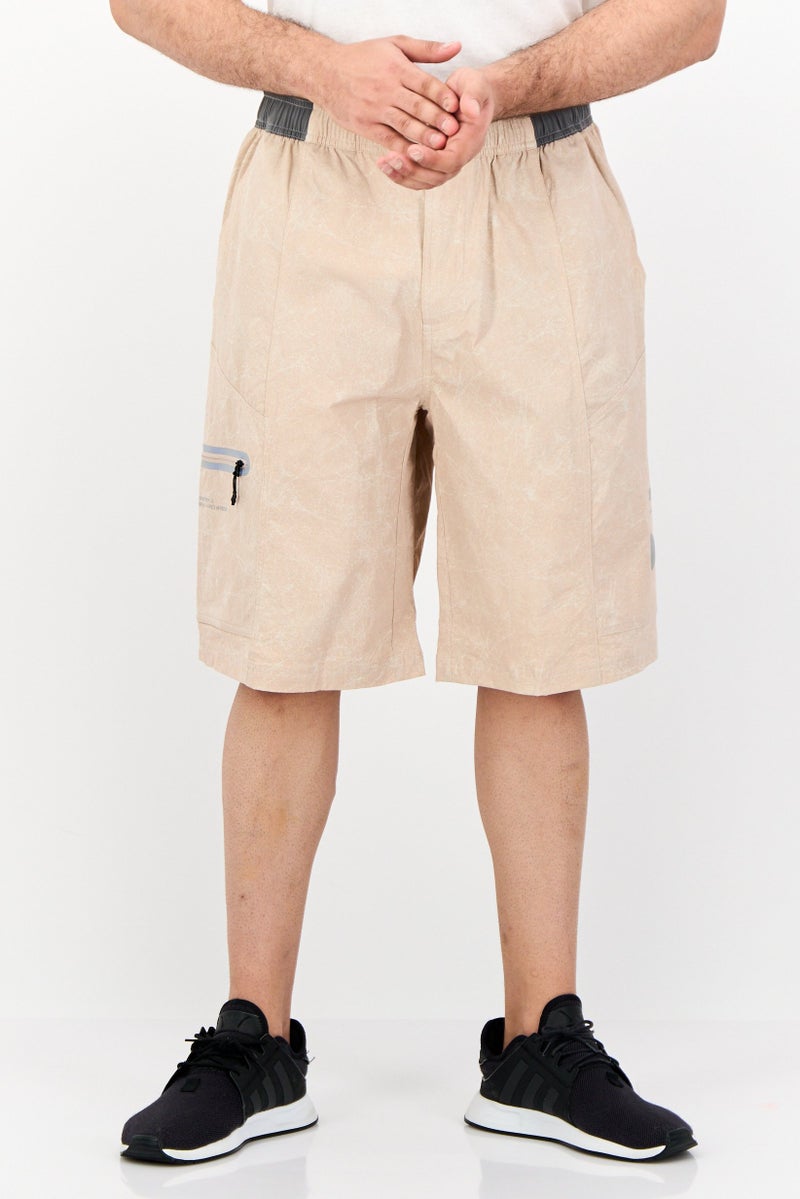 Adidas Men Sportswear Fit Brand Logo Training Short, Beige  - Image 1