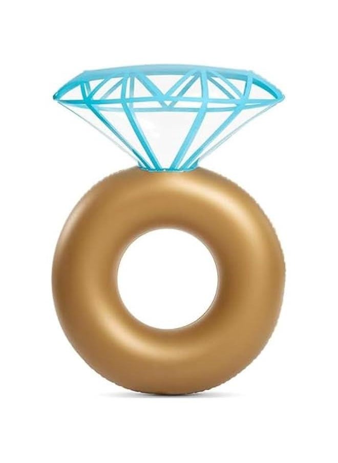 HOOKOR Inflatable Diamond Ring Pool Float - Engagement Ring Bachelorette Party Float Stagette Decorations Swimming Tube Floaty Outdoor Water Lounge for Adults & Kids  - Image 2