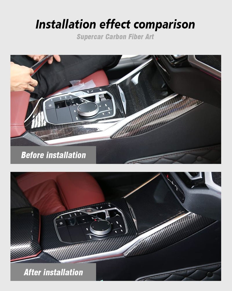 SHSBSCAR غطاء تزييني لكونسول نقل الحركة من ألياف الكربون SHSBSCAR G20، متوافق مع BMW 3 Series G20 G21 G22 G23 G26 320i 325i 330i 420i 425i 430i 440i (2020-2025) - Image 4