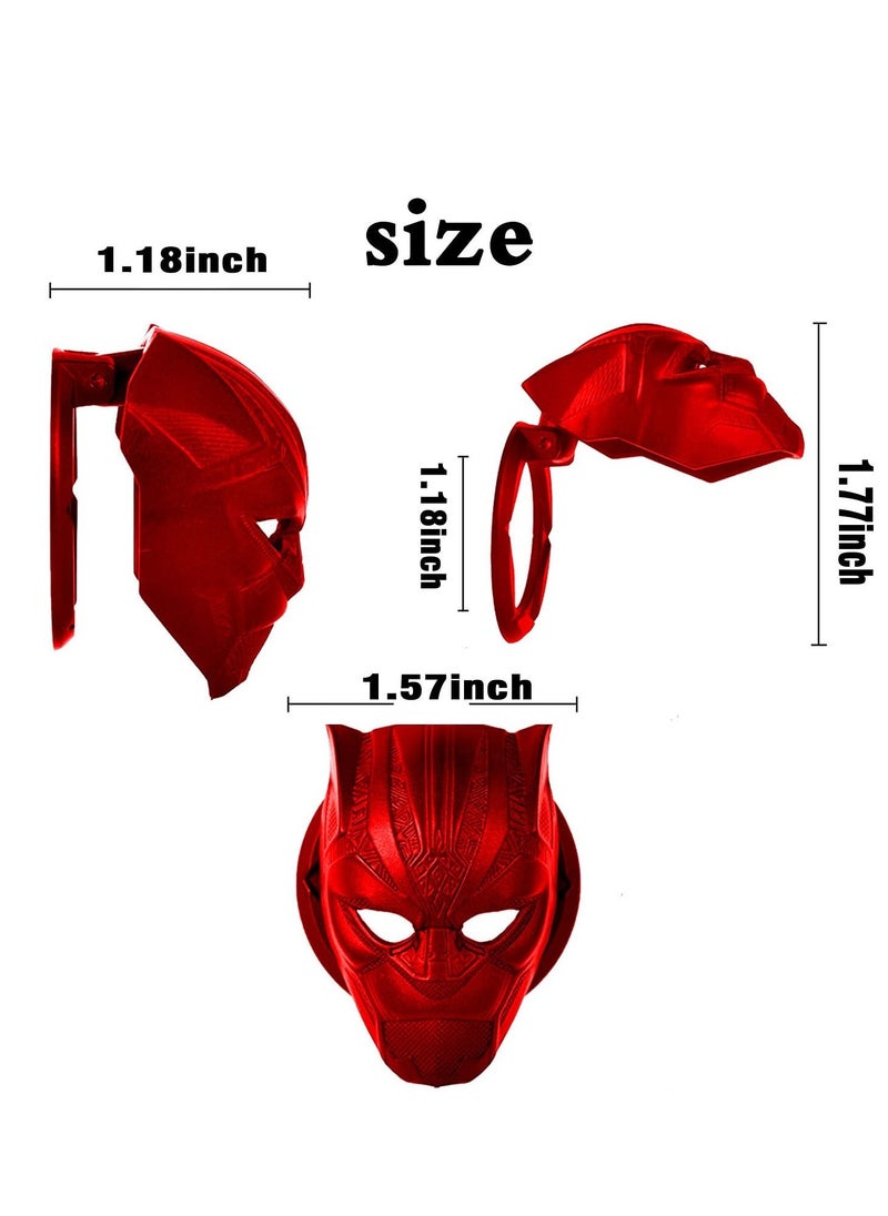 SYOSI - Car Engine Start Cover of Black Panther Push, Start Stop Button Cover Replacement Push Button Car Engine Start Stop Trim Protector Key Ring Circle Cover 3D Car Interior Accessory Red - Image 1
