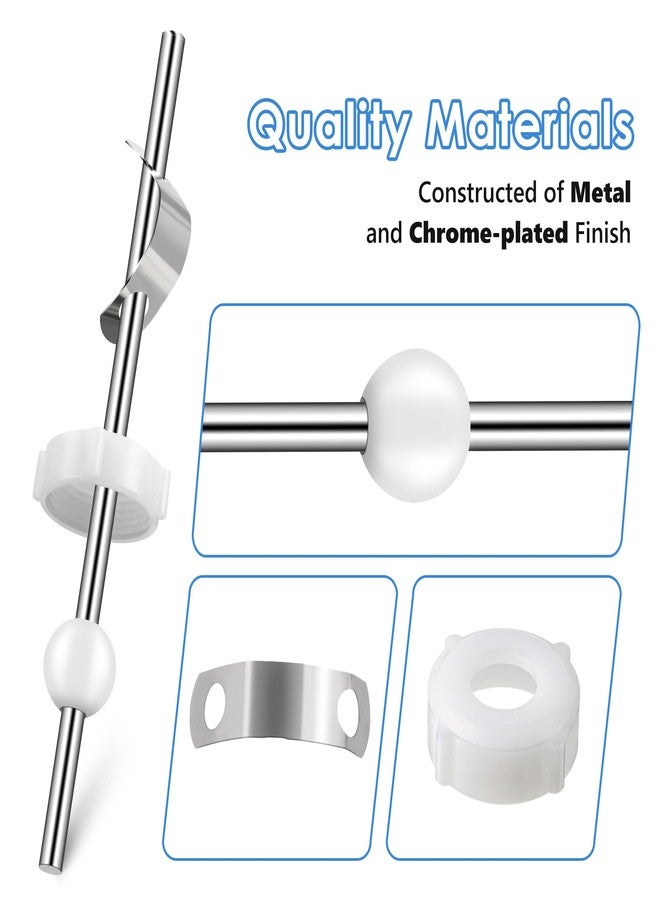 Dreyoo 2 Pack 6-1/4 inch Bathroom Lavatory Faucet Pop Up Ball Rod, Pivot Rod Replacement for 86783 and PP941-652, Compatible with Price Pfister Bathroom Sink Pop up Stopper, Ball 0.6 Inch, Chrome - Image 4