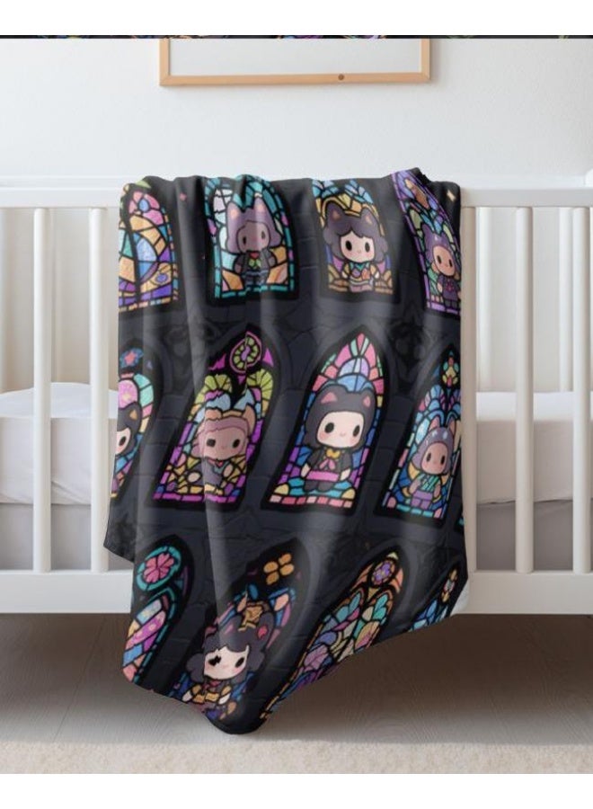 general Baby and children's cartoon flannel thin blanket (warm and comfortable, suitable for sleep, game use) 70cm*100cm - Image 2