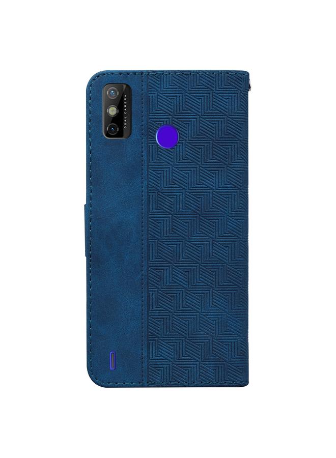erorex Case For Tecno Spark Go 2020 / Spark 6 Go Geometric Embossed Leather Phone Case - Image 3