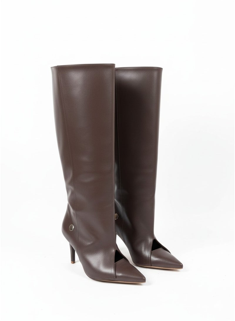 فيبراندا بوت أنيق بكعب عالي يصل إلى الركبة - Image 3